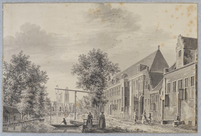 37952 Gezicht op de Vecht met de Knollenbrug te Utrecht en rechts het huis Zijdebalen aan de Hogenoord.